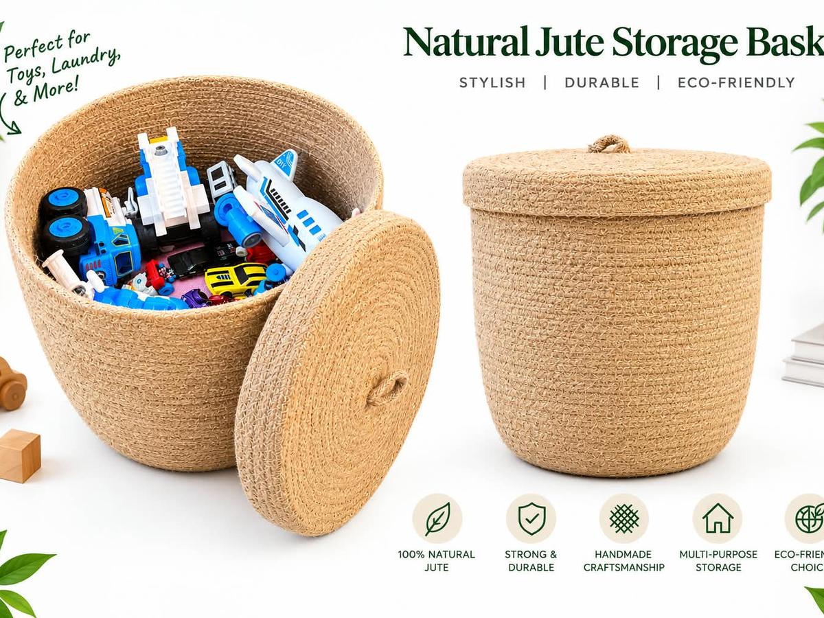 Natural Jute Storage Basket
